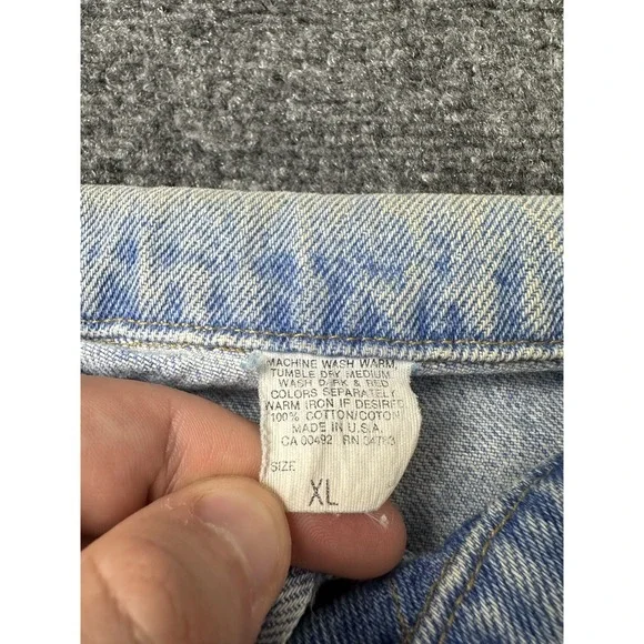 Mens Denim Lee Riders Trucker Blue Button Jacket Short Fit 90s, Size M